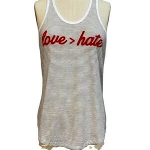 Tailgate Pride Love/Hate Striped Tank Top